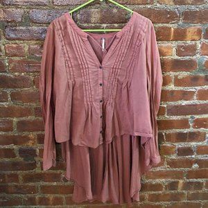 Free People boho rush shirt in medium